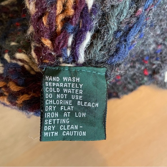 Men's Vintage Britches Hand Knit Wool Multicolor Patterned Sweater - Picture 3 of 8